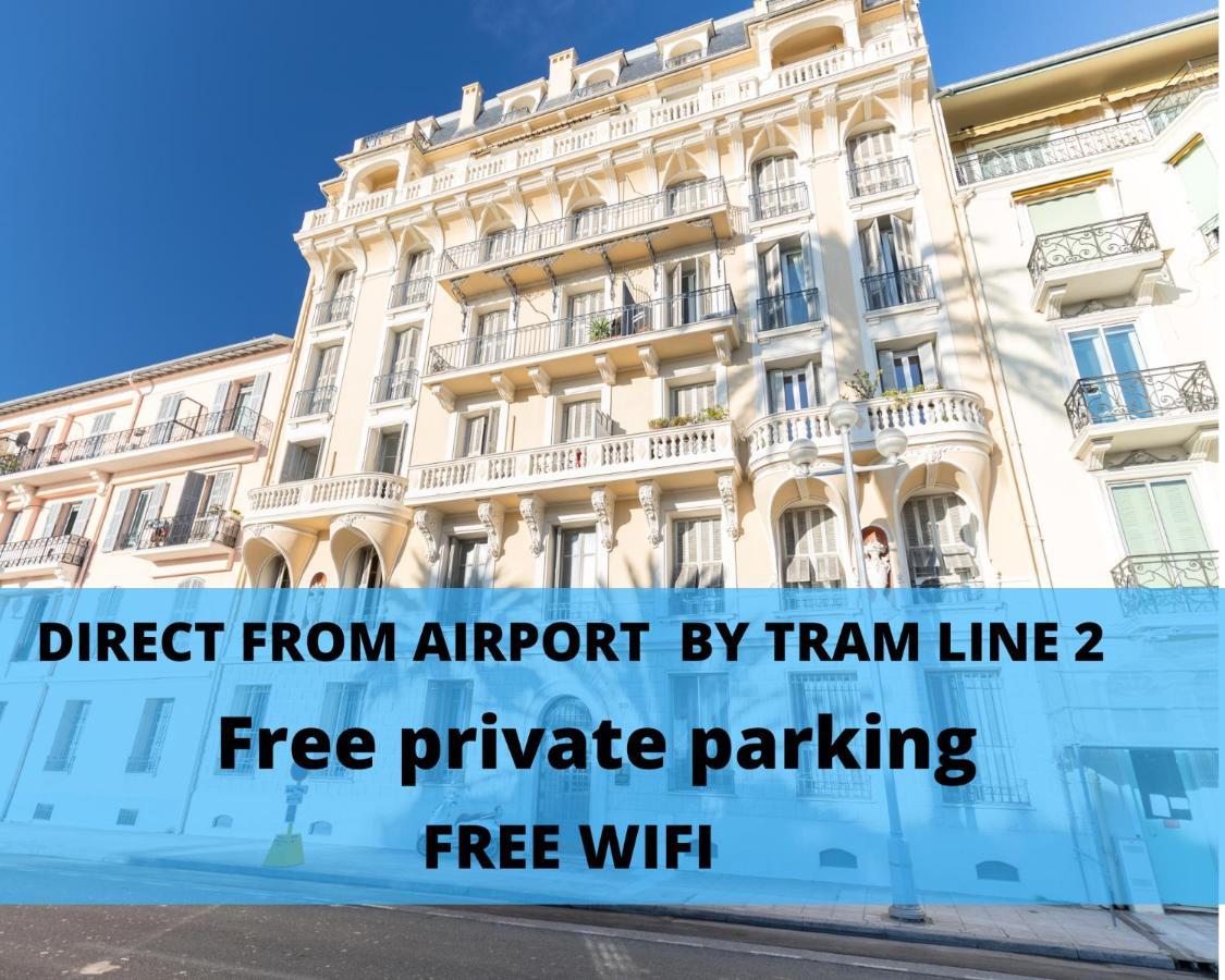 Le 323 Prom - 2 Chambres - Ac - Parking - Tram Et Supermarche Proches - Front De Mer Nice Bagian luar foto