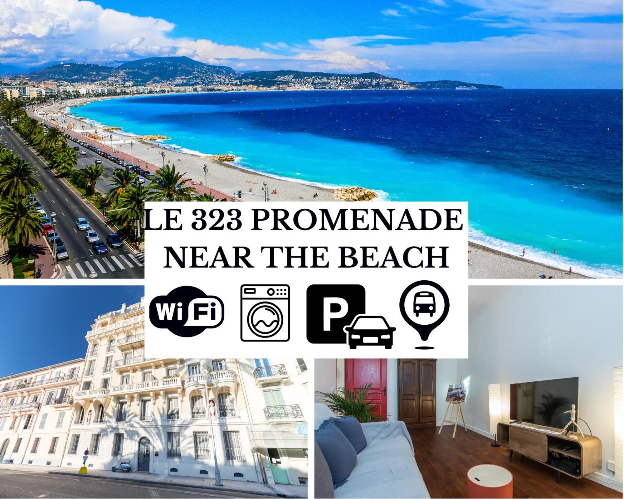 Le 323 Prom - 2 Chambres - Ac - Parking - Tram Et Supermarche Proches - Front De Mer Nice Bagian luar foto